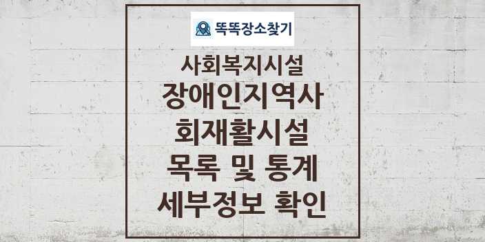 2024 전국 장애인지역사회재활시설 및 정보 - 시설종류별 - 사회복지시설 리스트