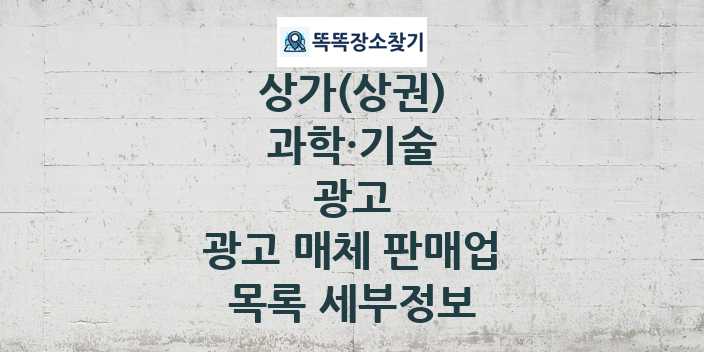 2024 경기도 수원시 영통구 광고 매체 판매업 상가(상권) 목록 및 정보 - 과학·기술 광고 리스트