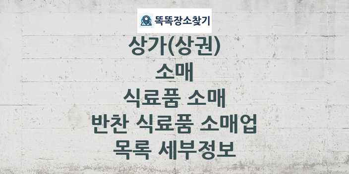 2024 전라남도 여수시 반찬 식료품 소매업 상가(상권) 목록 및 정보 - 소매 식료품 소매 리스트