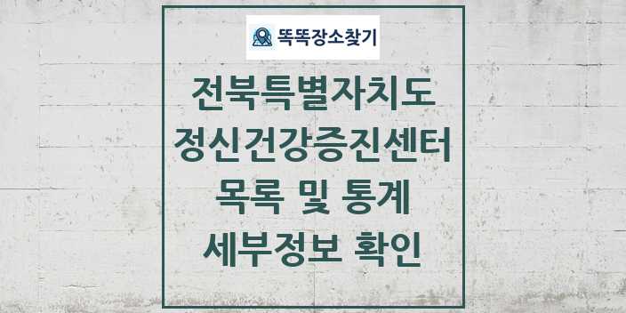 2024 전북특별자치도 정신건강증진센터 목록 세부정보
