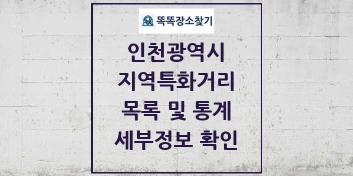 2024 인천광역시 지역특화거리 목록 세부정보
